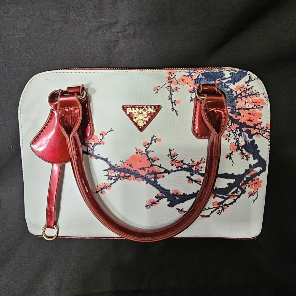 Finon Milano blossom white and red purse